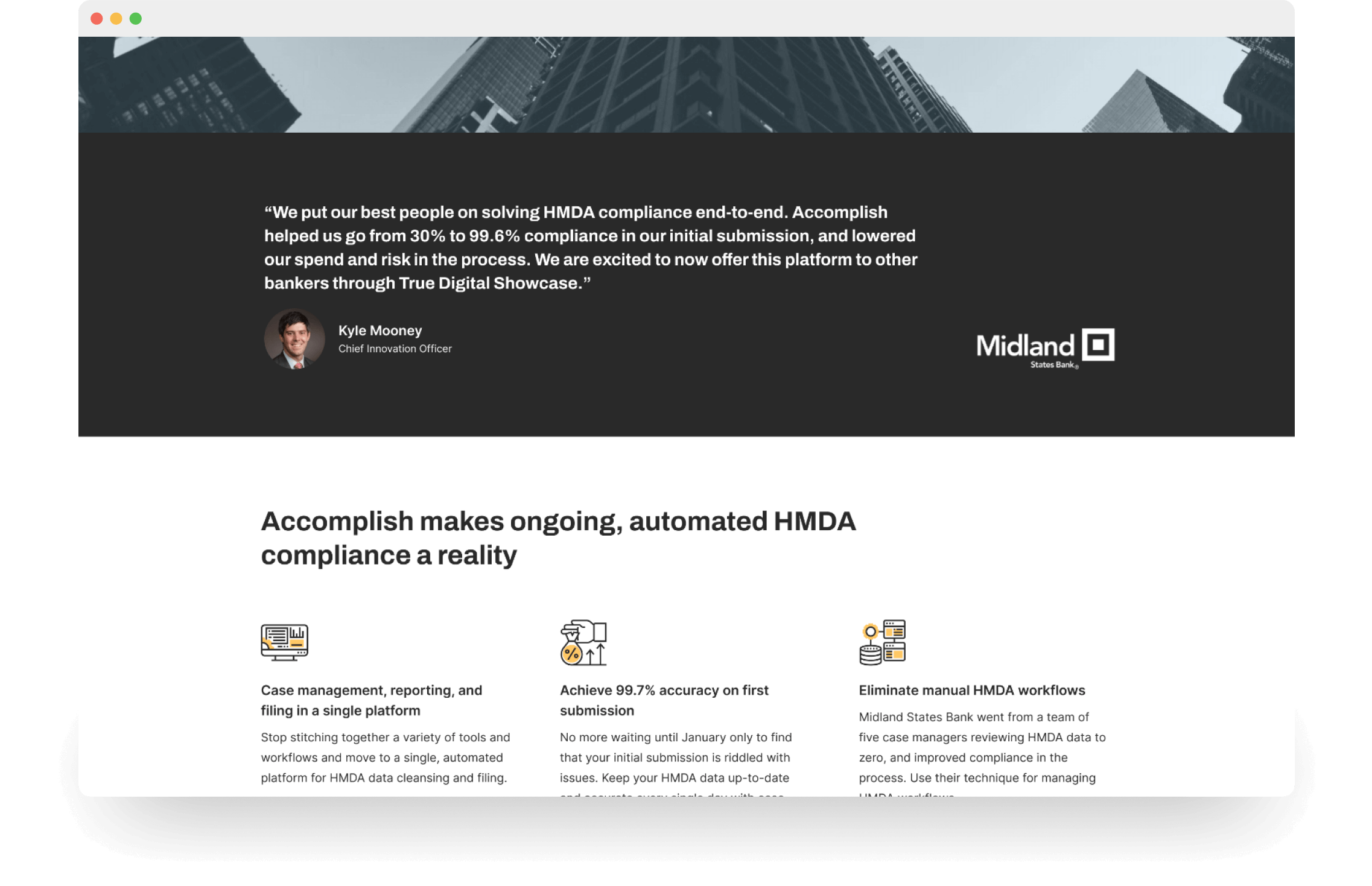 A preview of a Showcase project's features on the True Digital Network